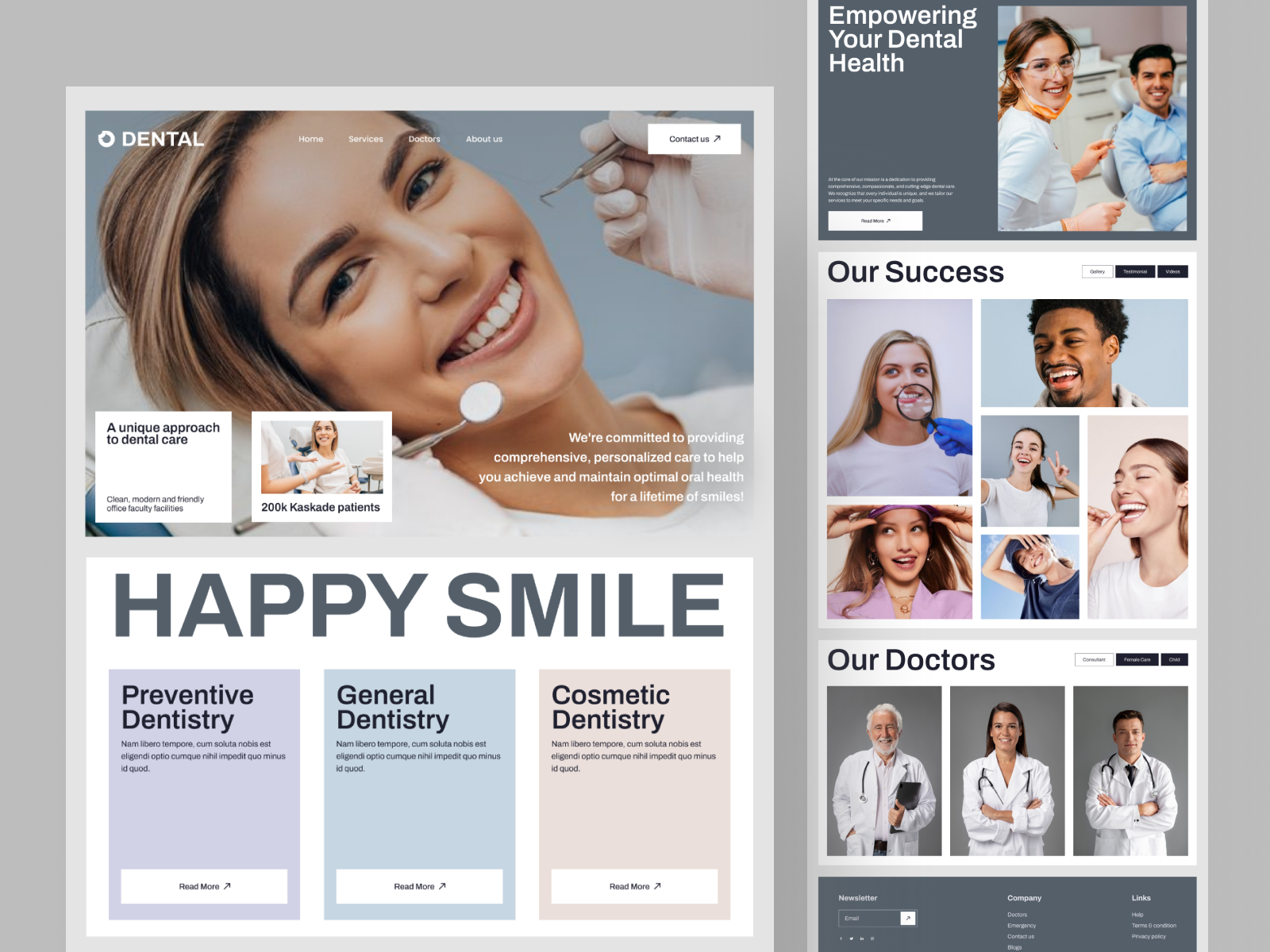 Dental Medical Website Landing Page by Shihab Rakib on Dribbble