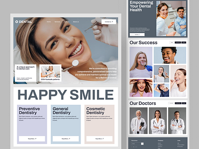 Dental Medical Website Landing Page appp bentobox booking branding dental design ecommerce graphic design landing page medical meditech product saas ui uiux website