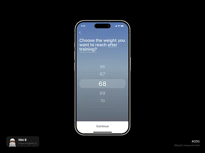 Weight selection drum branding daily ui design design app illustration kg mobile app niki e run select selection selection drum sport sport app ui ux weight