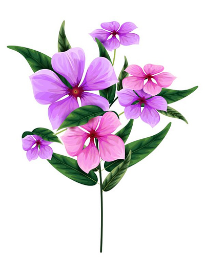 Vector design of colorful vintage flower bouquet for invitation logo design illustrator