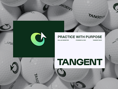 Tangent Business Card 3d arrow branding business card design golf golfing gradient identity logo print render visual