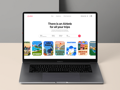 Airbnb · Landing Page Hero · UI & WebDesign · DailyUI airbnb dailyui design landing page product design ui ui design web webdesign