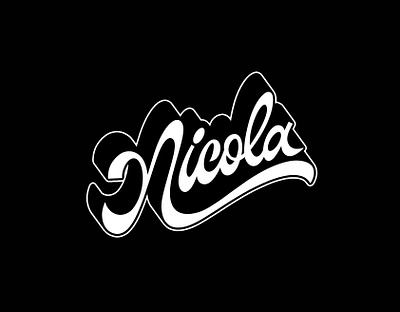Nicola custom logo name nicola white