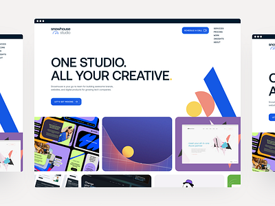 Snowhouse V3 agency blue branding case casestudy clean creativestudy design designstudio homepage illustration landing page logo portfolio studio ui web webflow webflowagency website