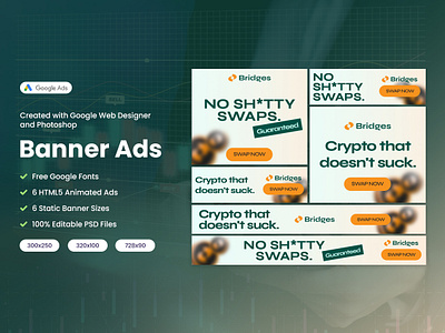 Bridges Exchange HTML5 Google Ads banner ads design digital marketing google ads html5 banners marketing marketing agency marketing campaign