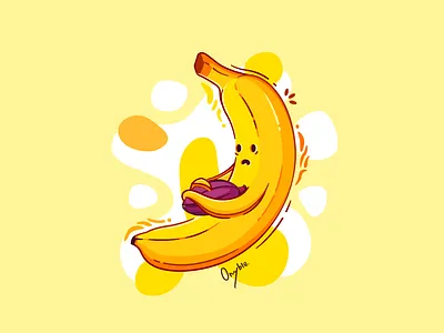 Banana Blossom - Bana Bunch #01 art bana bunch banana bloom blooms blossom branding bunch cartoon chibi cute design flowers graphic design illustration logo nature vector yellow