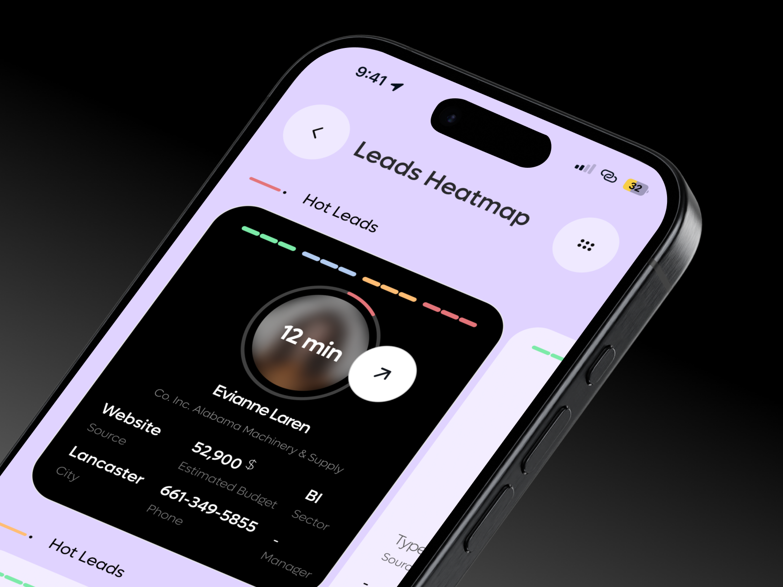 Salesforce CRM - Leads Heatmap SaaS ai ai app app app design automation b2b business chat corporate crm dashboard design leads mobile mobile app product design saas software ui ux