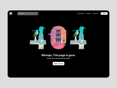 404 colour design digital art graphic design illustration interface ui uiux ux