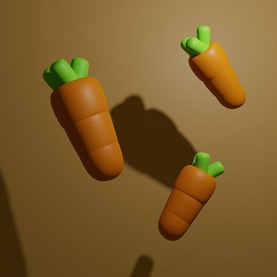 Carrots on Blender 3d graphic design