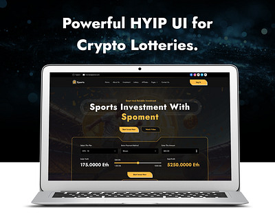 Crypto Sports HYIP Investment Web UI Kit crypto crypto platform cryptocurrency figma figma ui hyip invest investment platform investment website investor lotteries ui ui kit uiux