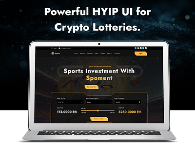 Crypto Sports HYIP Investment Web UI Kit crypto crypto platform cryptocurrency figma figma ui hyip invest investment platform investment website investor lotteries ui ui kit uiux