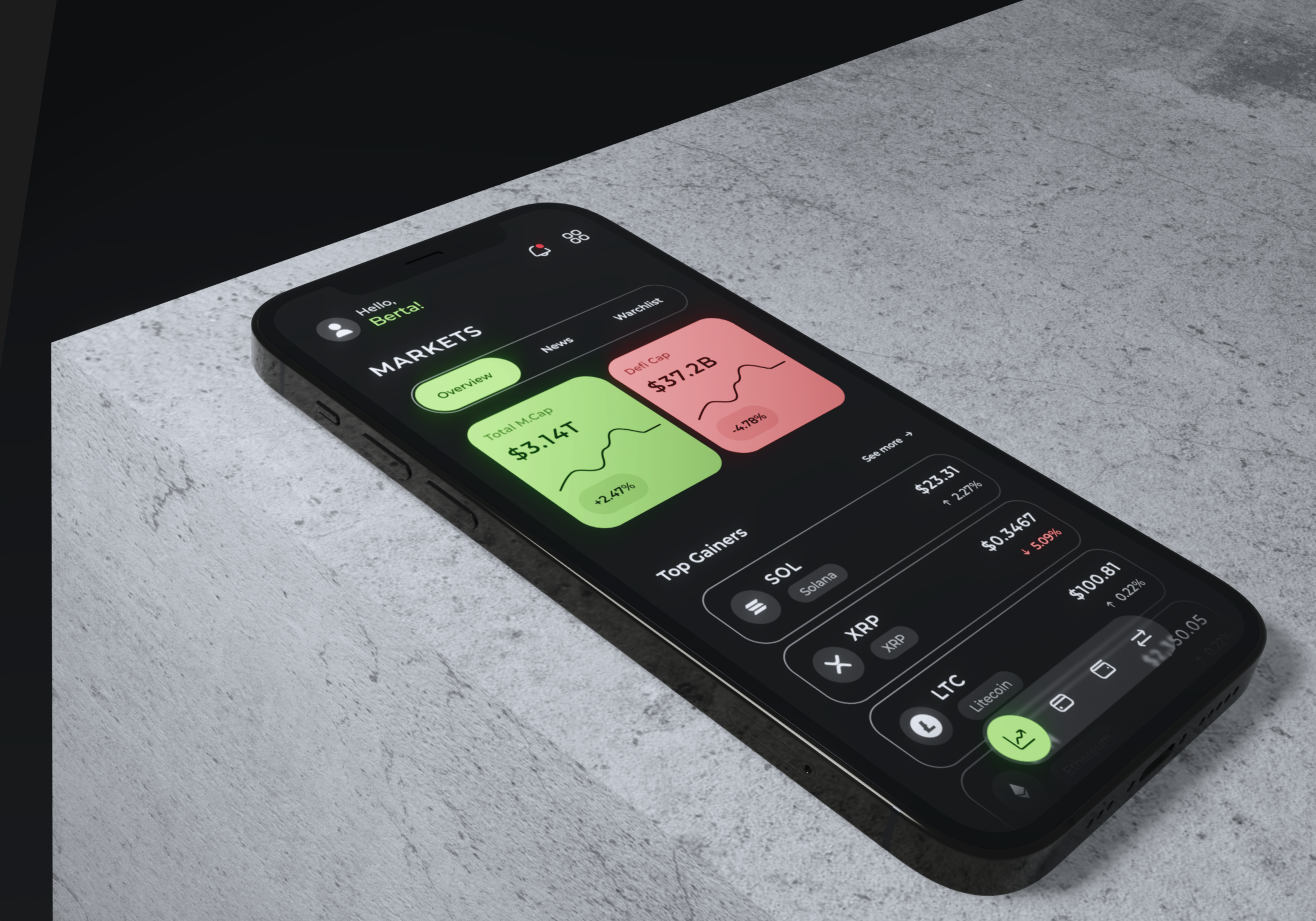 IceChain - Crypto Wallet | 3D Render 3d app design apps branding crypto wallet crypto wallet ios ui ui app ui design