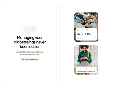 Against the diabetes epidemic - Healthcare, Product, Website ai cgm diabet digital health health healthcare healthy hospital life medical medical ai mental ml product support ui ux website