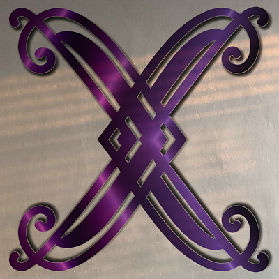 Deep purple-purple, indigo shades with shining silver, graphic design icon typography