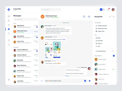 Task Management SaaS - Messages analytics application branding chat dashboard dashboard design design message bar messages mobile app mobile app design modern ui product design project management task managemet text ui ui design user interface
