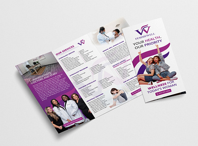 FEMMEWELL Trifold brochure design flyer graphic design graphicdesign marketing trifold