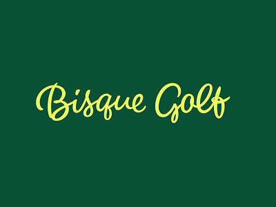 Bisque Golf calligraphy custom design lettering logo logotype script typography vector
