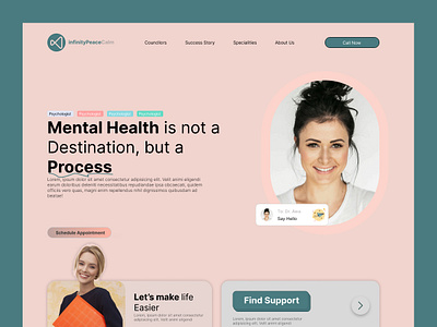 If you are a Psychologist, this template for you branding design graphic design pyschologist web design template ui ux web template website design website templte
