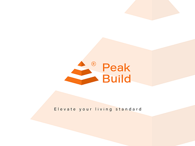 peak build logo builder logo construction logo modern logo peak build logo pyramid logo real state logo