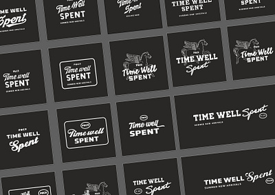 Time Well Spent Lockup Exploration garage graphic design graphics lockup moto timeless typography vintage vintage inspired