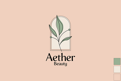 Aether Beauty Logo beauty brand logo branding design graphic design illustration inspiro logo logo inspiration minimalistic modern logo simple logo vector