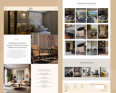 NextSpace - Furniture Website collection design figma furniture furniture web graphic design images modern premium ui web design
