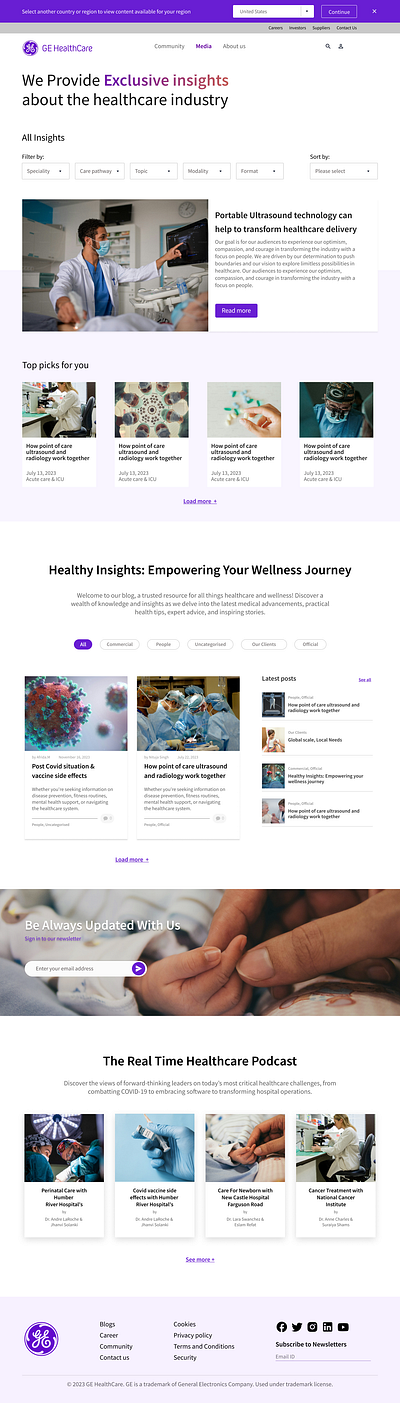 Healthcare Blog Site Redesign