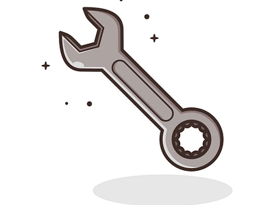 Wrench Cartoon branding cartoon design graphic design home icon illustration logo tools vector wrench