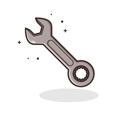 Wrench Cartoon branding cartoon design graphic design home icon illustration logo tools vector wrench