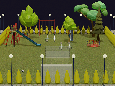 3D Playground 3d 3d modeling 3d playground 3d tree animation blender camera game game design grass texture lighting render slider uv unwrapping