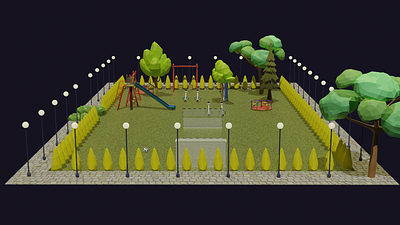3D Playground 3d 3d modeling 3d playground 3d tree animation blender camera game game design grass texture lighting render slider uv unwrapping
