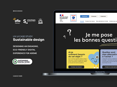 UX UI CASE - SUSTAINABLE DESIGN - A SCORE accessibility award design desktop eco friendly design figma green design illustration institutional website sustainable design ui user experience ux design