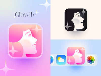 Glowify Logo - Beauty Product Shopping App 💄 beauty app beauty care beauty logo branding design ecommerce elegant logo logo design skincare skincare logo