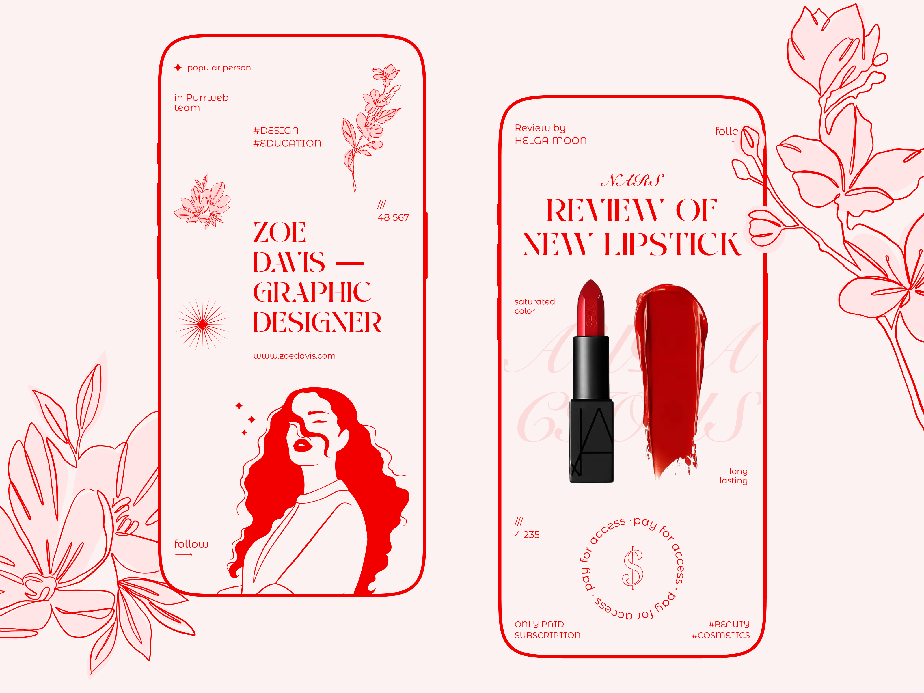 Example of Mobile App UI Concept 3 Screens