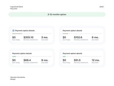 Pay later with our installment plan bank infographic ingosstrakh installment plan interface monthly installment pay later payment options product design product designer sidebar stepper ui ux