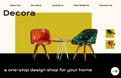 "Decora" Furniture Store Mockup graphic design web design