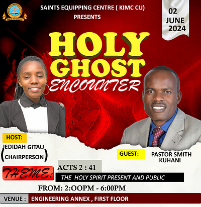 Holy Ghost encounter Design graphic design