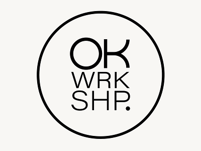 OK WRKSHP branding design logo wordmark