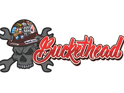 Buckethead 3d illustration lettering logo typography vector