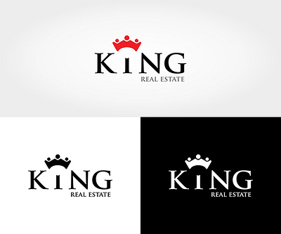 King Real Estate - Logo Design branding design graphic design illustration logo real estate typography