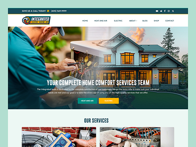 IntegratedOK // Web Design ac air conditioning cooling electrical service electrician heating hvac service web design