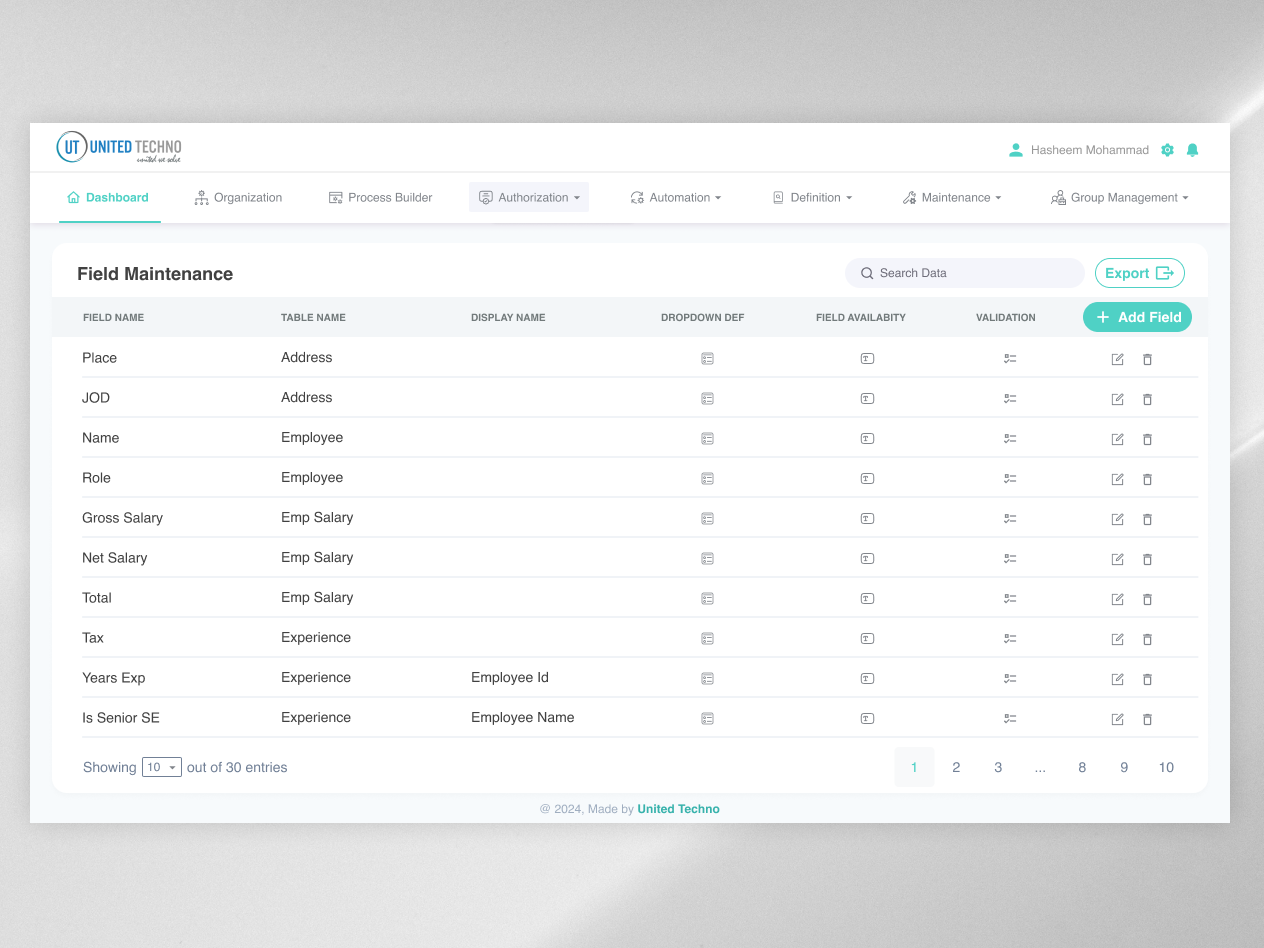 Assortment Planning Tool's Field Maintenance Page Design by Hasheem on ...