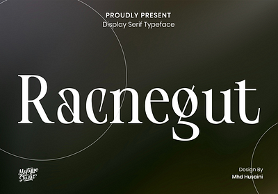 Racnegut - Display Serif Font branding branding font custom font design display font font font design font project illustration ui