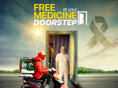 Free Medicine at Your Doorstep (Social Media Campaign) cancer diabetic digital art health lungs manipulation medicine campaign social media