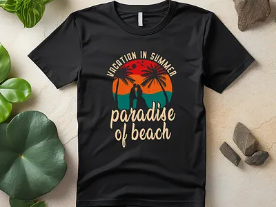 Summer T-Shirt Design beach branding design graphic design illustrator shirt summer summer design summer tshirt summer vibes tee tshirt tshirt design vector