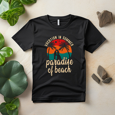 Summer T-Shirt Design beach branding design graphic design illustrator shirt summer summer design summer tshirt summer vibes tee tshirt tshirt design vector