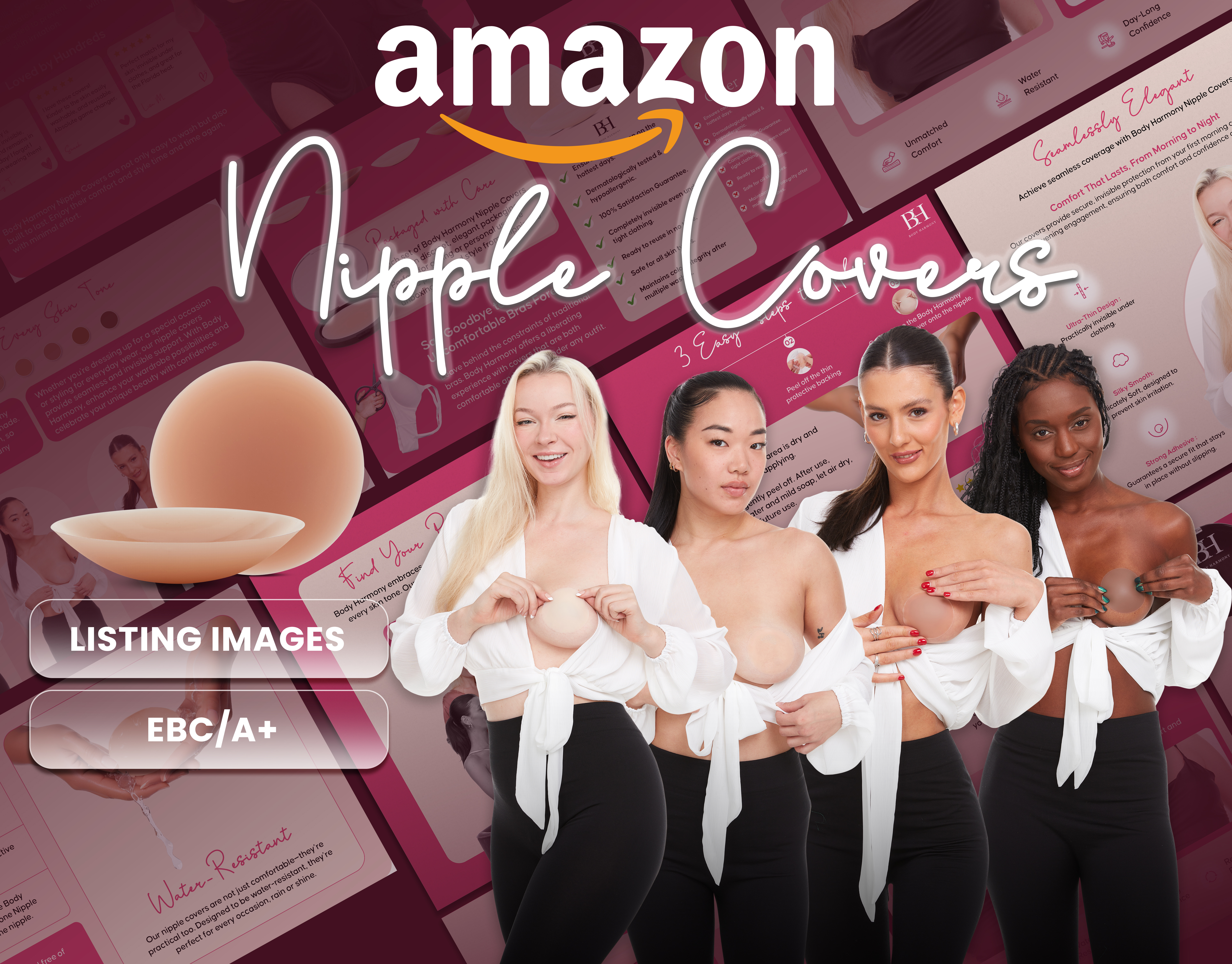Listing Images & EBC/A+ For Nipple Covers a a content a design a product amazon amazon a amazon ebc amazon listing amazon product ebc ebc product product listing