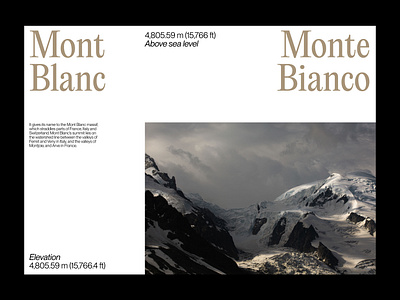 Mont Blanc | Editorial layout, pt. 13 design editorial figma graphic design grid landing landing page layout minimal minimalism minimalist poster swiss typographic typography ui ui design user interface web web design