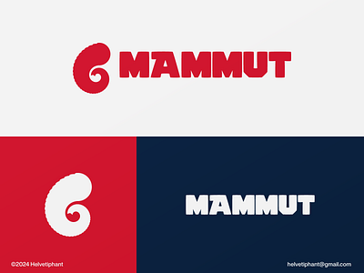 Mammut animal logo brand design branding custom letter design elephant logo icon logo logo design logotype mammoth logo minimalist logo sports logo typography