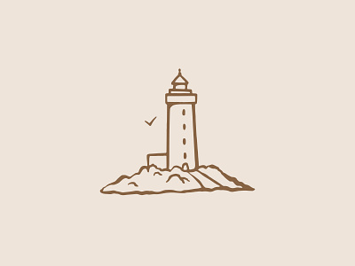 Lighthouse illustration - Bretagne badge branding bretagne brittany design graphic design icon icons illustration lighthouse lighthouse illustration logo sea seaside seaside illustrations small illustrations typography vector